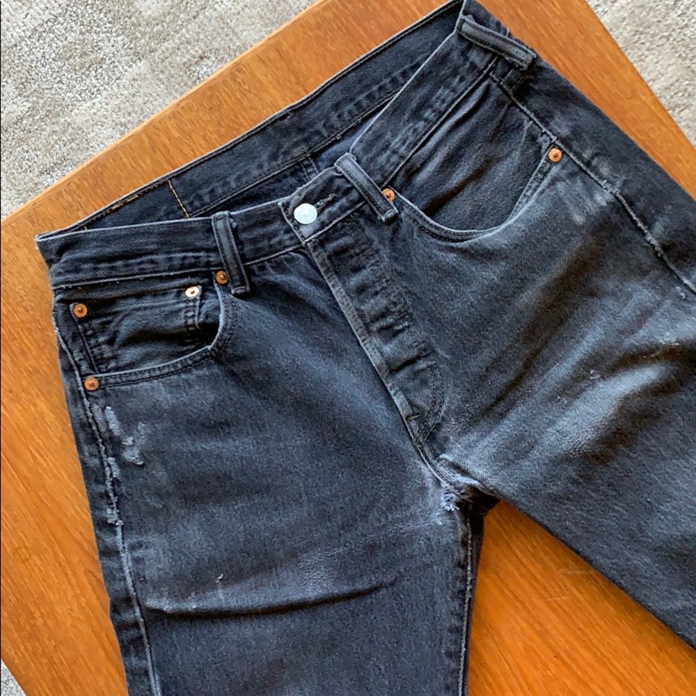 Distressed 501 original fit men’s jeans